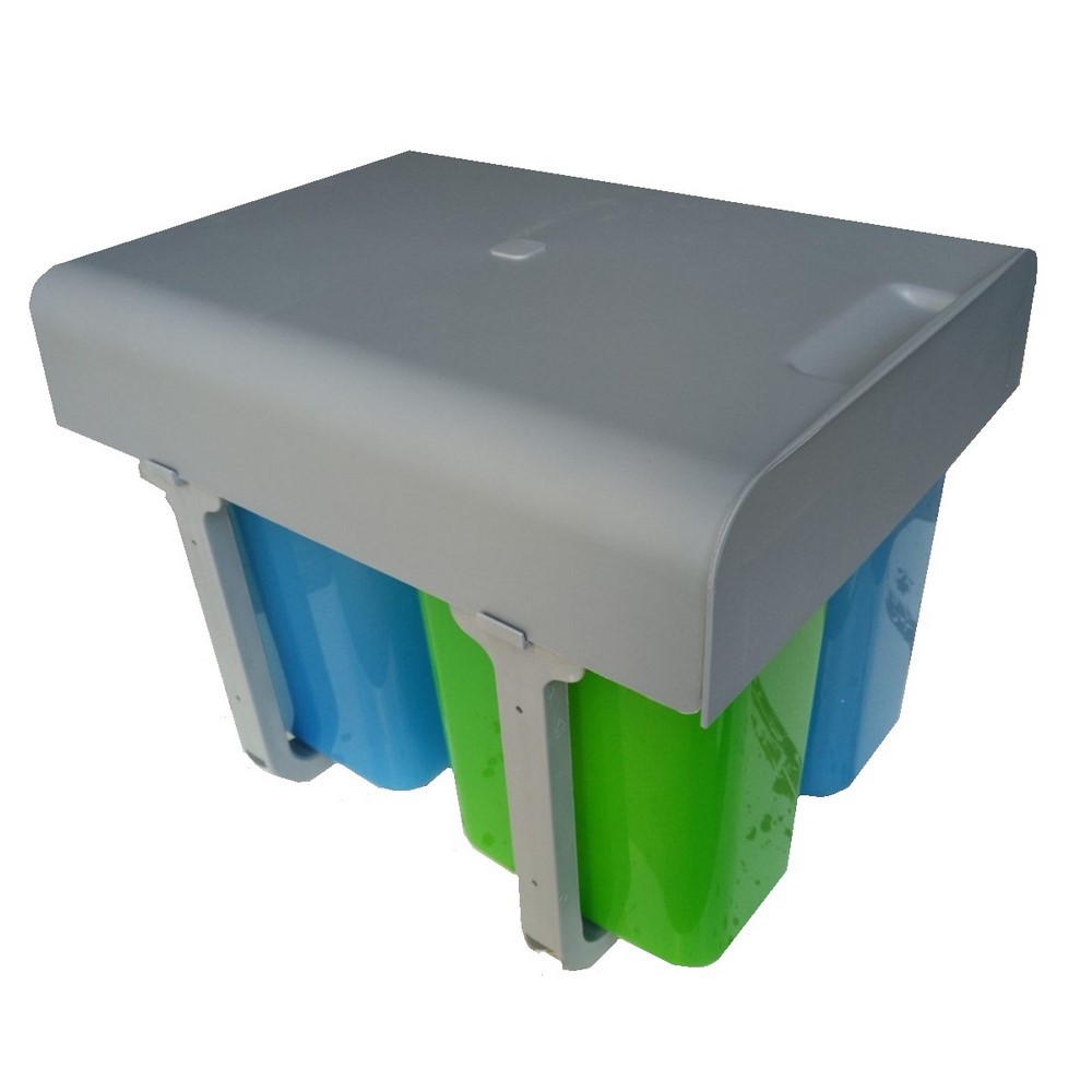 Acquista online AF Poubelle de cuisine sous-évier EKO4 de 32 litres triée seaux 4 x 8 L. Lube Cucine